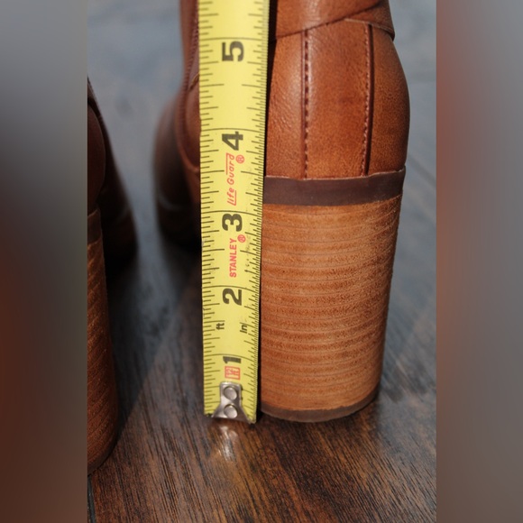 KORKS Marci II Brown Tan Block Heel Boots - Picture 10 of 14